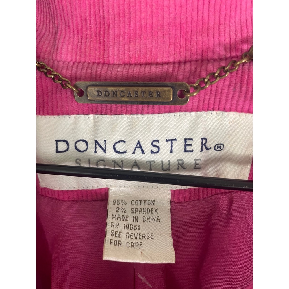 Doncaster Pink Corduroy Blazer Jacket Women's‎ Tailored Career Coat - Picture 3 of 7